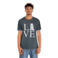 Fairfield Love (front) Unisex Jersey Short Sleeve Tee