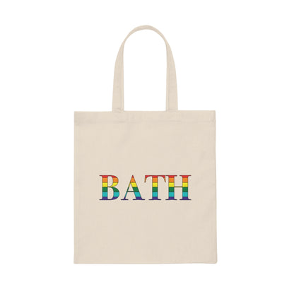 Bath Rainbow Canvas Tote Bag