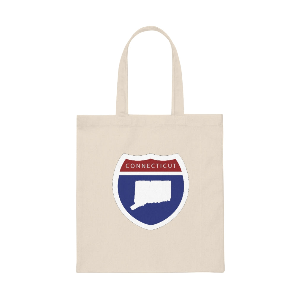 Connecticut Interstate Canvas Tote Bag