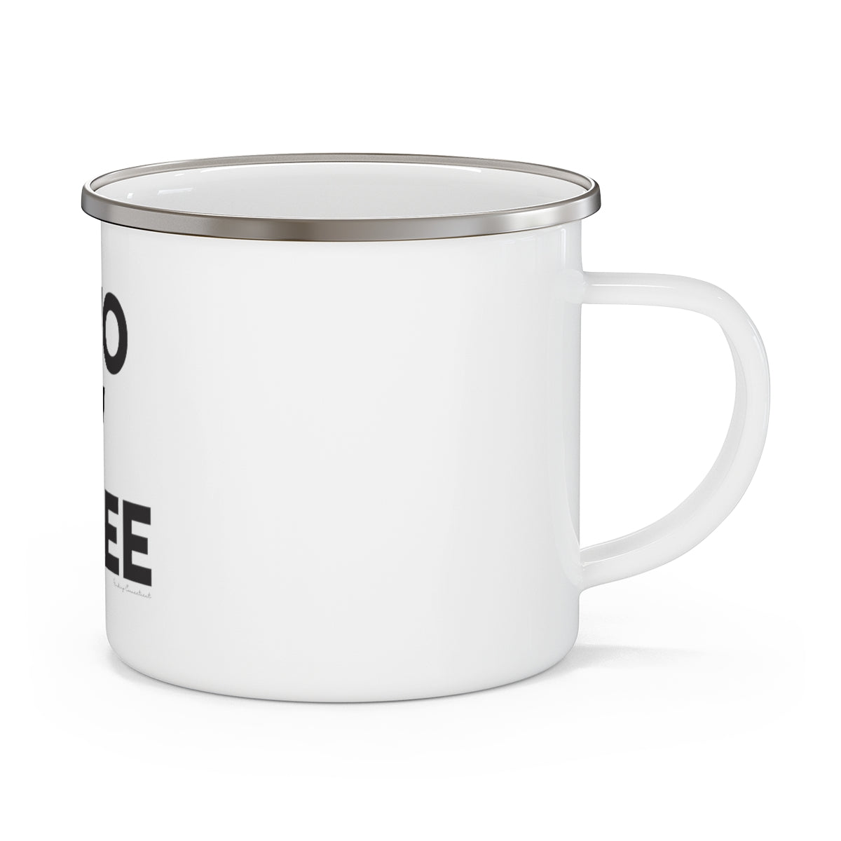 Two O' Three  Enamel Camping Mug (Black)