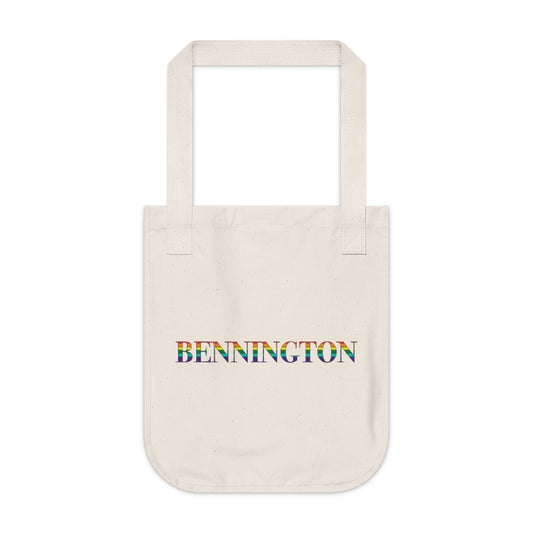 Bennington Rainbow Organic Canvas Tote Bag