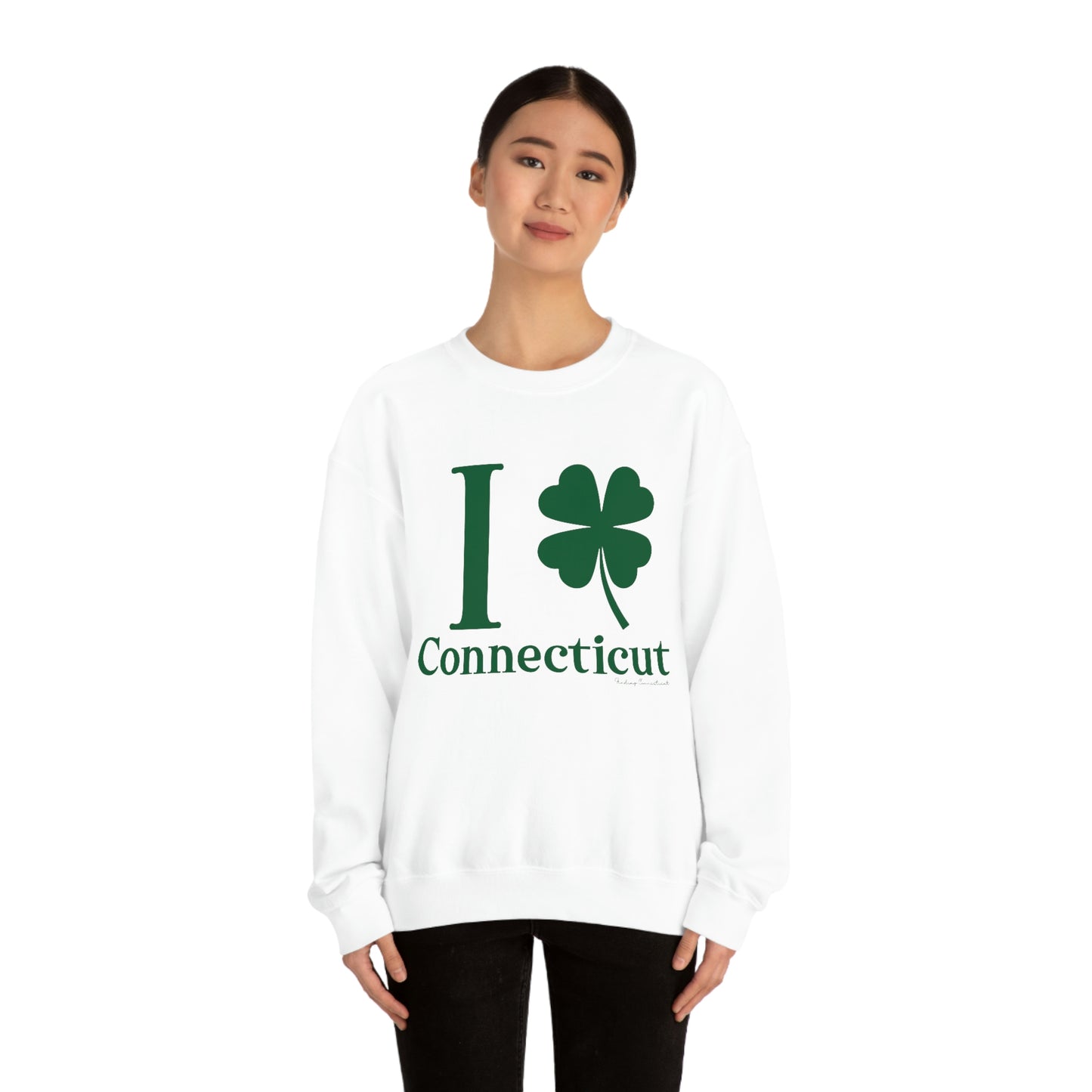 I Clover Connecticut (Green) Unisex Heavy Blend™ Crewneck Sweatshirt