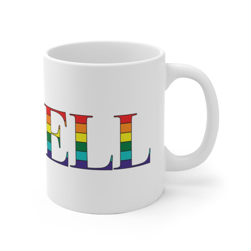 Lowell Rainbow White Ceramic Mug