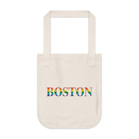 Boston Rainbow Organic Canvas Tote Bag