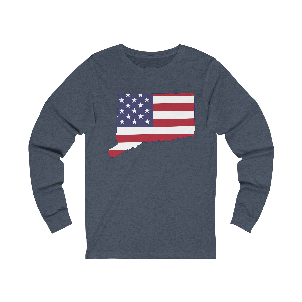 Connecticut American Flag Unisex Jersey Long Sleeve Tee