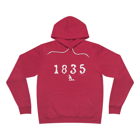 1835 Westport - White Unisex Sponge Fleece Pullover Hoodie