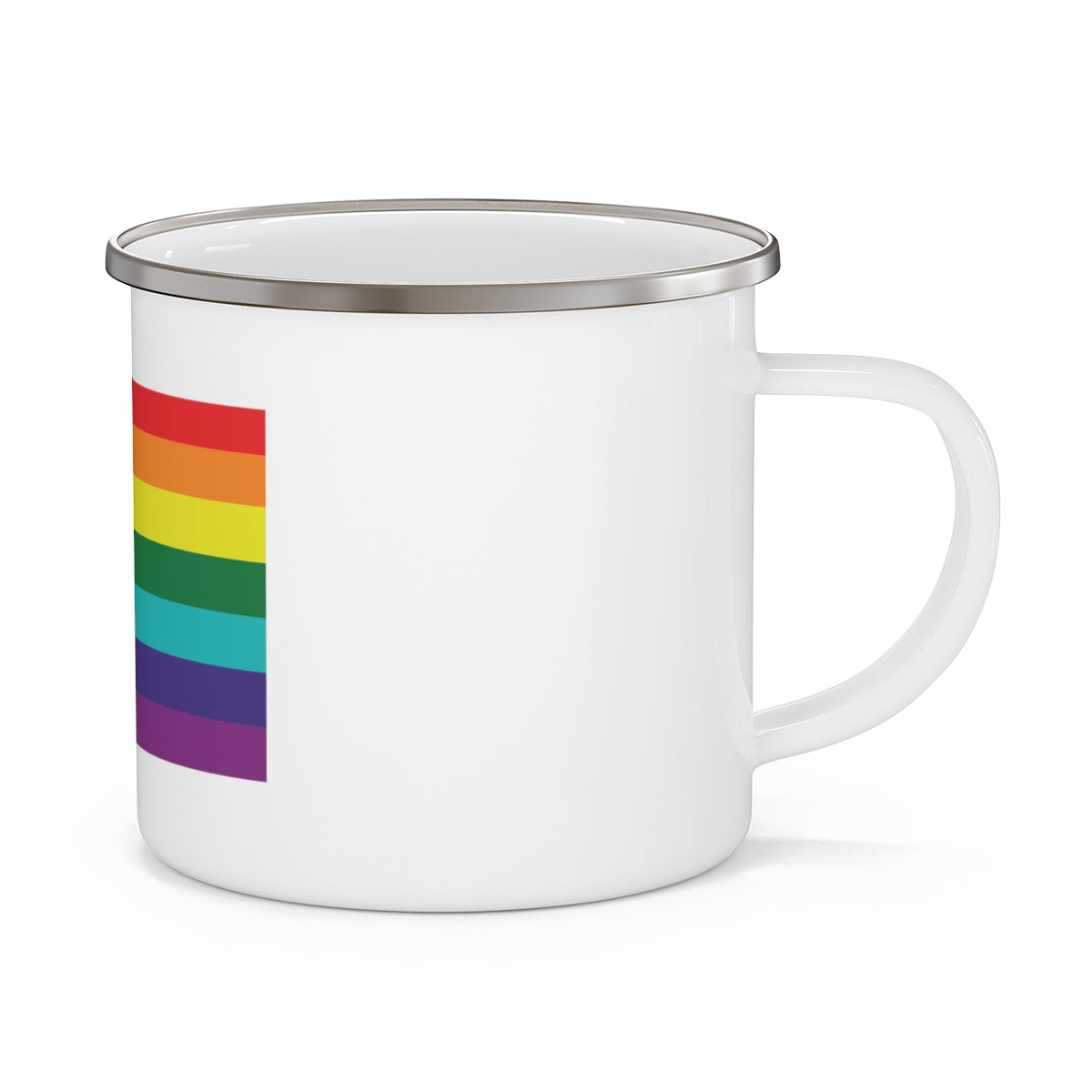 Minuteman Pride Flag Enamel Camping Mug