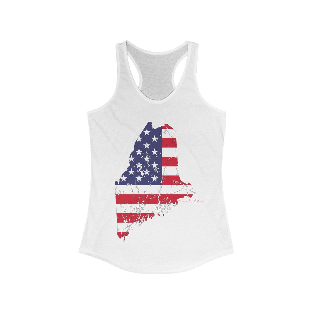 Maine American Flag collection has tee shirts, mugs, reusable bags, and other apparel and gifts. All proceeds goes to help build the Finding Maine brand and get our website up and going. Free shipping on all products. 