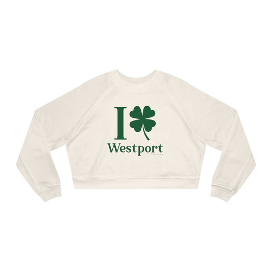 westport connecticut st patricks day sweatshirt, i clover westport. 