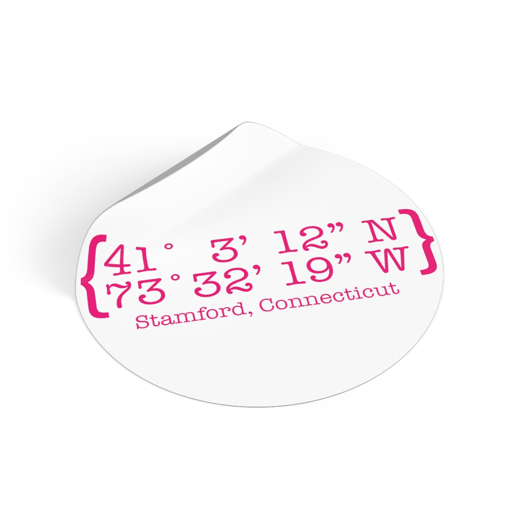 Stamford Coordinates Round Vinyl Stickers