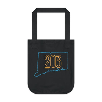 203 90's neon orange tote bag // connecticut gifts and merch // finding connecticut 