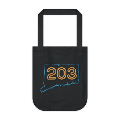 203 90's neon orange tote bag // connecticut gifts and merch // finding connecticut 