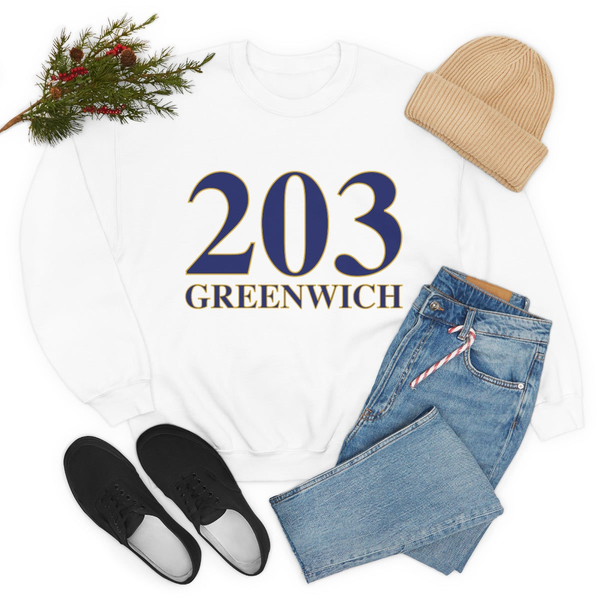 203 Greenwich // greenwich ct unisex sweatshirt  // finding connecticut   