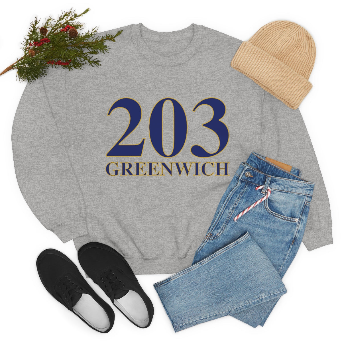 203 Greenwich // greenwich ct unisex sweatshirt  // finding connecticut   