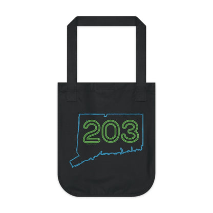 203 Neon 90's tote bag // Connecticut gifts and merch // Finding Connecticut 