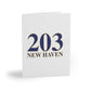 203 New Haven Greeting Cards 203 New Haven Collection. Inspired by the Connecticut flag and the 203! Show off for your pride for Connecticut and New Haven!   Proceeds of this collection go to help build Finding Connecticut’s website and brand. • Free USA shipping   Click here to go to our home page 