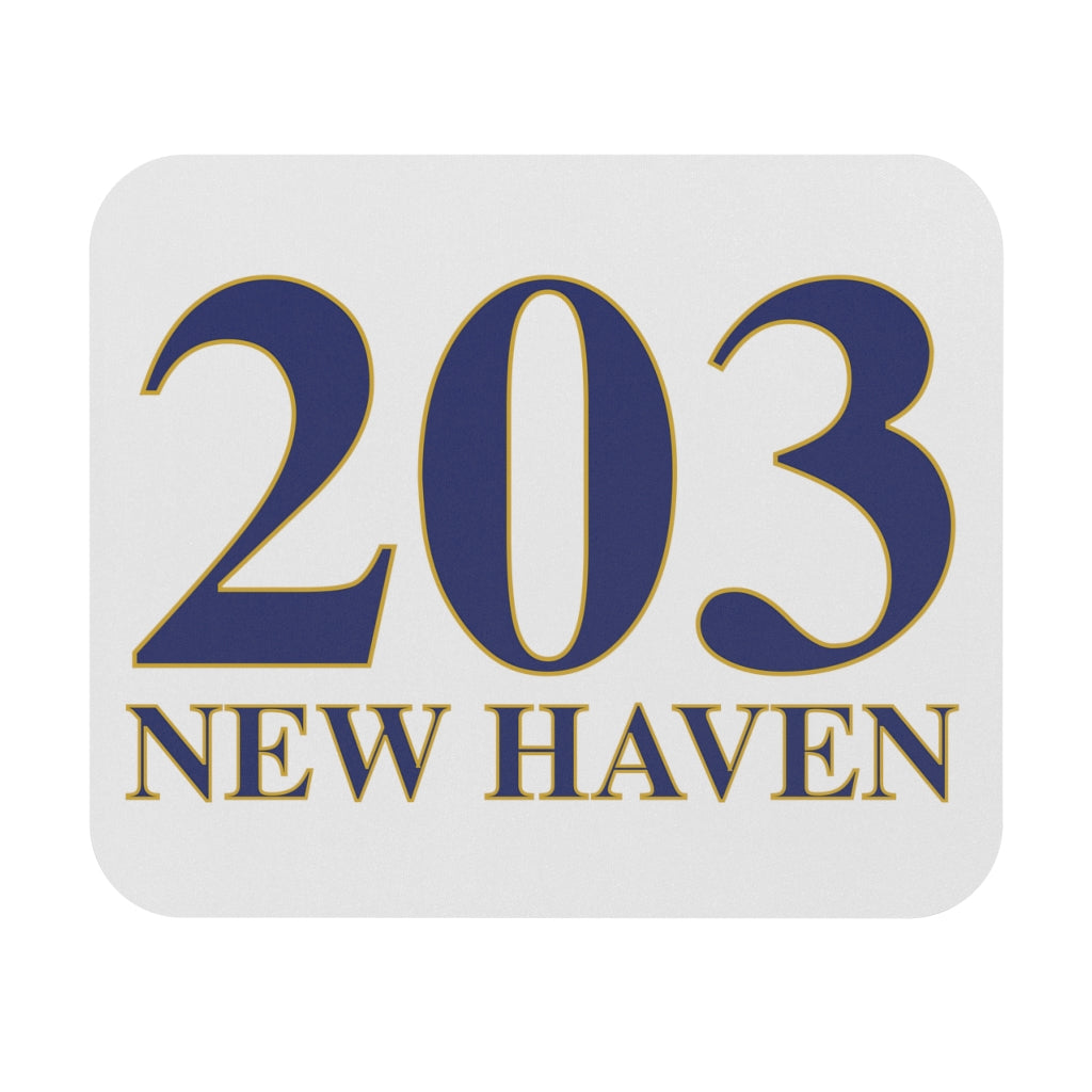 203 New Haven Mouse Pad 203 New Haven Collection. Inspired by the Connecticut flag and the 203! Show off for your pride for Connecticut and New Haven!   Proceeds of this collection go to help build Finding Connecticut’s website and brand. • Free USA shipping   Click here to go to our home page 