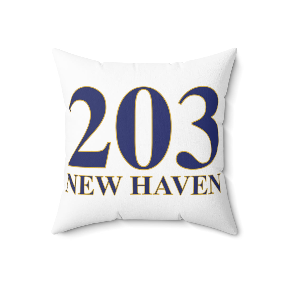 203 New Haven Spun Polyester Square Pillow  203 New Haven Collection. Inspired by the Connecticut flag and the 203! Show off for your pride for Connecticut and New Haven!   Proceeds of this collection go to help build Finding Connecticut’s website and brand. • Free USA shipping   Click here to go to our home page 