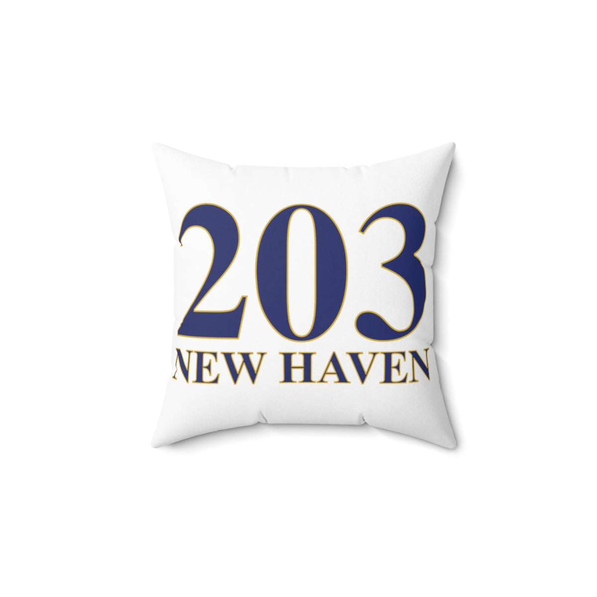 203 New Haven Spun Polyester Square Pillow  203 New Haven Collection. Inspired by the Connecticut flag and the 203! Show off for your pride for Connecticut and New Haven!   Proceeds of this collection go to help build Finding Connecticut’s website and brand. • Free USA shipping   Click here to go to our home page 
