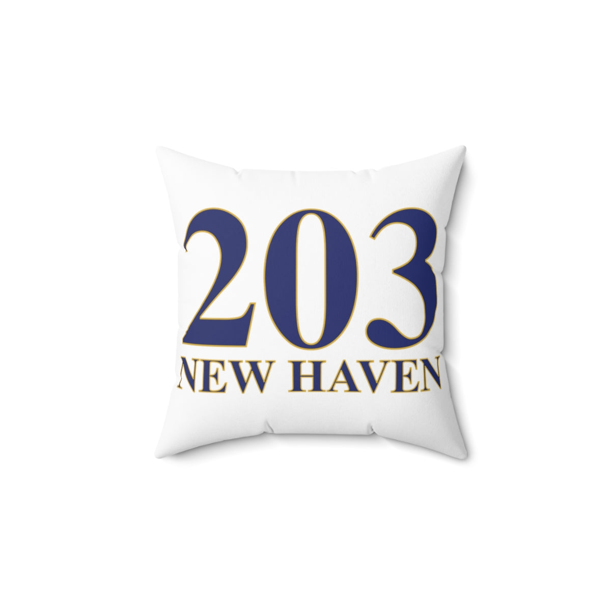 203 New Haven Spun Polyester Square Pillow  203 New Haven Collection. Inspired by the Connecticut flag and the 203! Show off for your pride for Connecticut and New Haven!   Proceeds of this collection go to help build Finding Connecticut’s website and brand. • Free USA shipping   Click here to go to our home page 