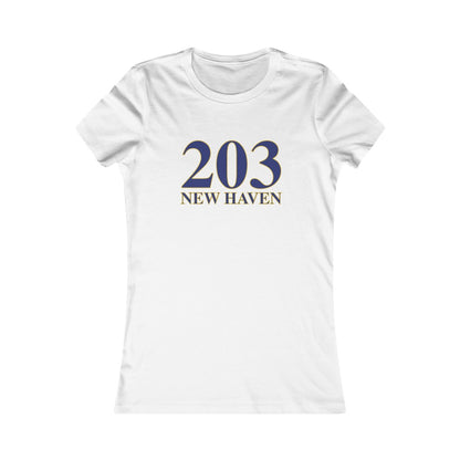 203 New Haven Women's Favorite Tee 203 New Haven Collection. Inspired by the Connecticut flag and the 203! Show off for your pride for Connecticut and New Haven!   Proceeds of this collection go to help build Finding Connecticut’s website and brand. • Free USA shipping   Click here to go to our home page 