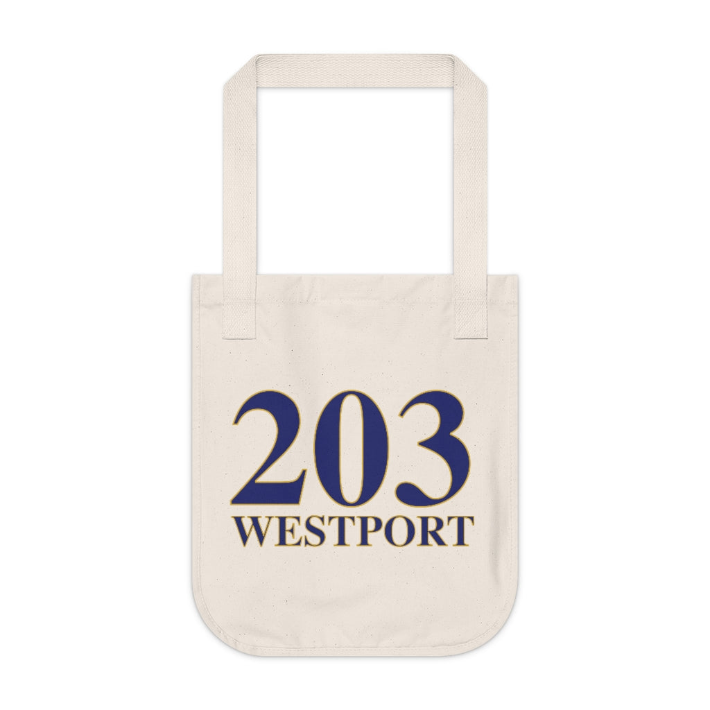 203 Westport Organic Canvas Tote Bag // westport connecticut gifts and merch // finding connecticut 