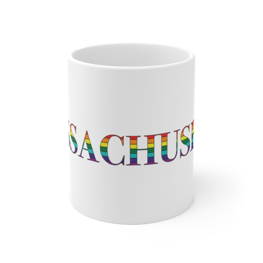 Massachusetts White Ceramic Mug