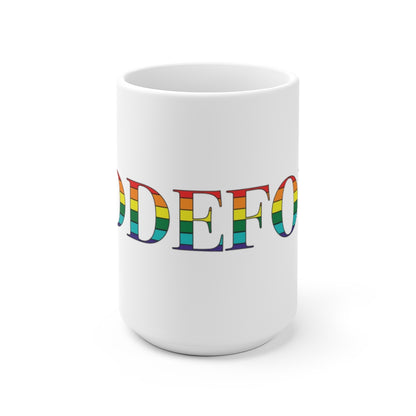 Biddeford Rainbow White Ceramic Mug