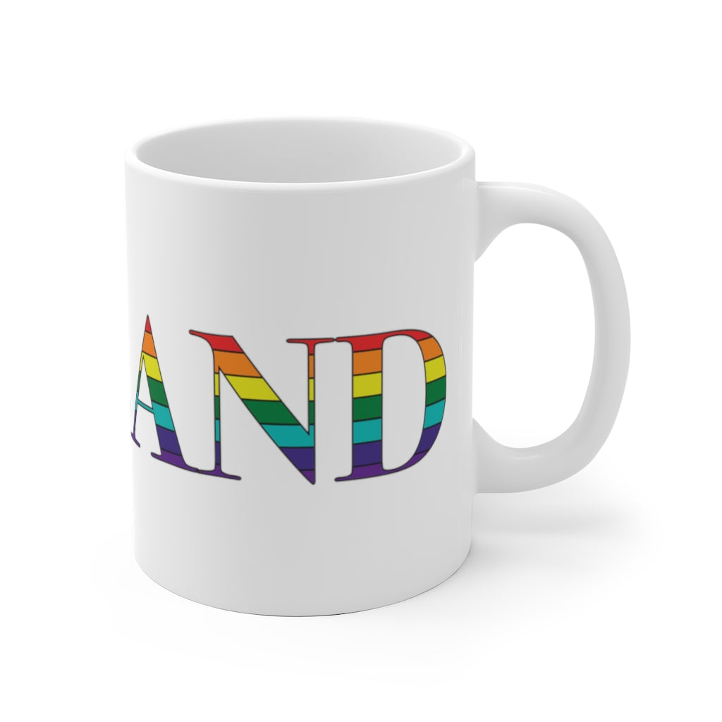 Rutland Rainbow White Ceramic Mug