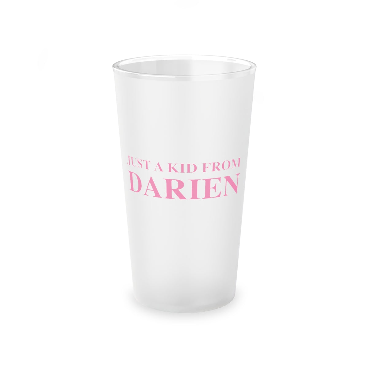 just a kid from darien pint glass