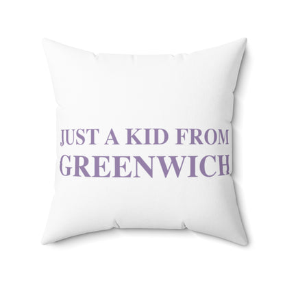 just a kid from greenwich pillow 