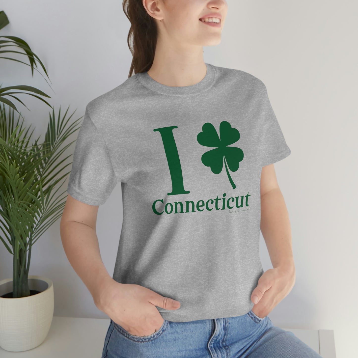 I Clover Connecticut (Green) Unisex Jersey Short Sleeve Tee