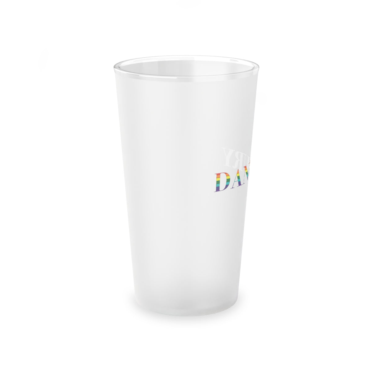 Danbury Rainbow Frosted Pint Glass, 16oz