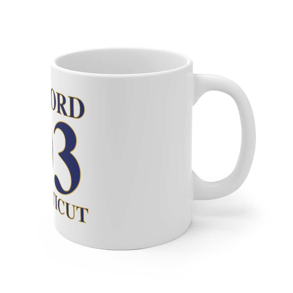 Stamford 203 Connecticut tWhite Ceramic Mug