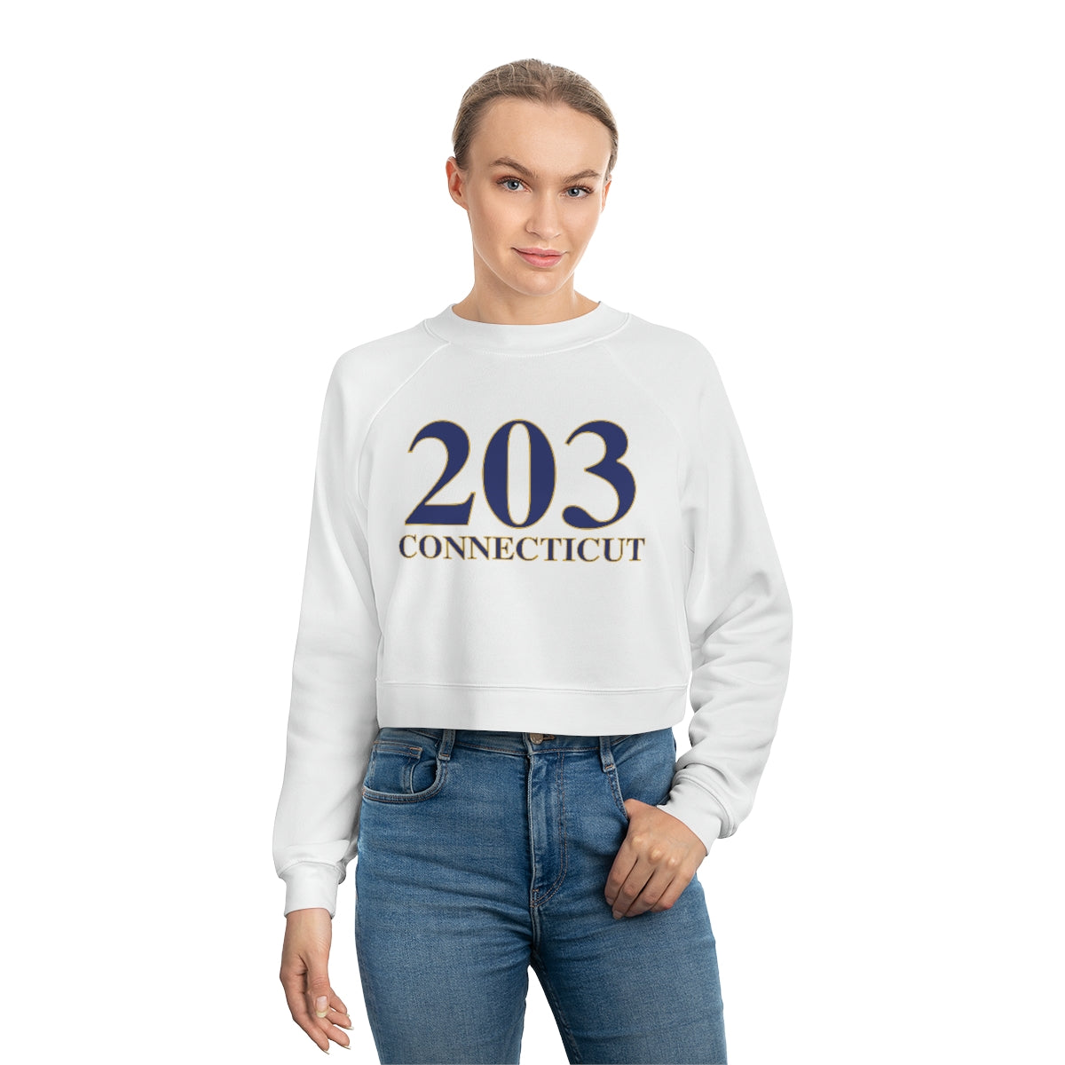 203 Connecticut Women's Cropped Fleece Pullover