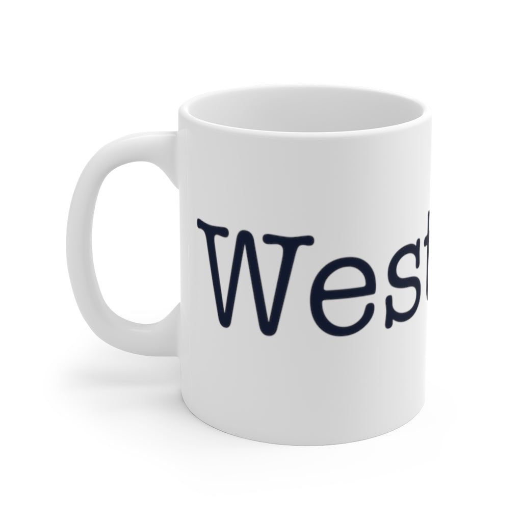 Westport. White Ceramic Mug