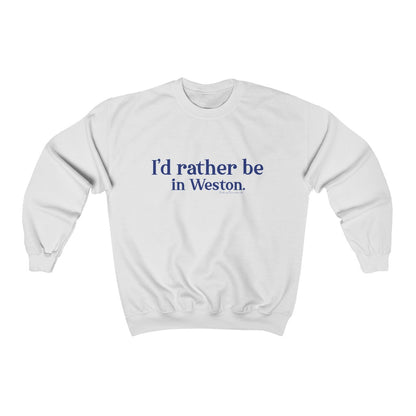 I’d rather be  in Weston.  Weston Connecticut tee shirts, hoodies sweatshirts, mugs and other apparel, home gifts and souvenirs. Proceeds of this collections goes to help Finding Connecticut’s brand. Free USA shipping 