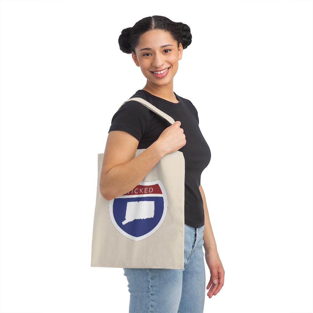 Wicked Connecticut Interstate Canvas Tote Bag