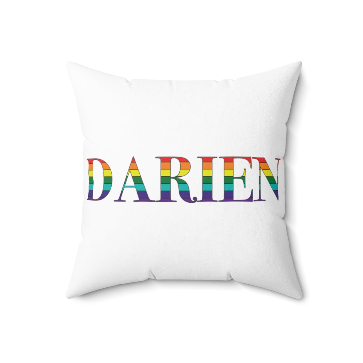 Darien Rainbow Spun Polyester Square Pillow