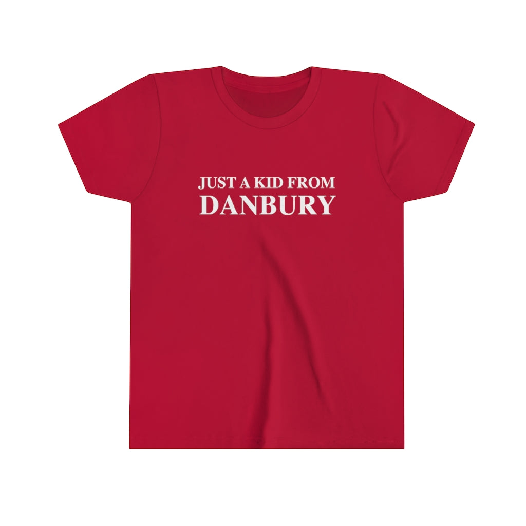 just a kid from danbury youth tee shirt