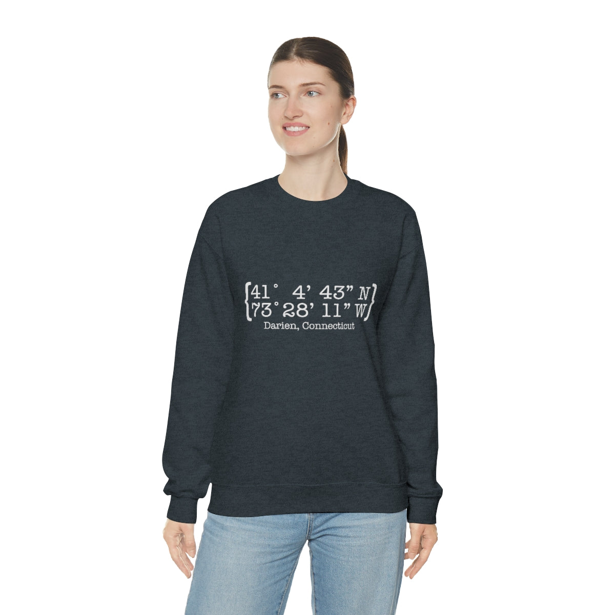 Darien Coordinates Unisex Heavy Blend™ Crewneck Sweatshirt