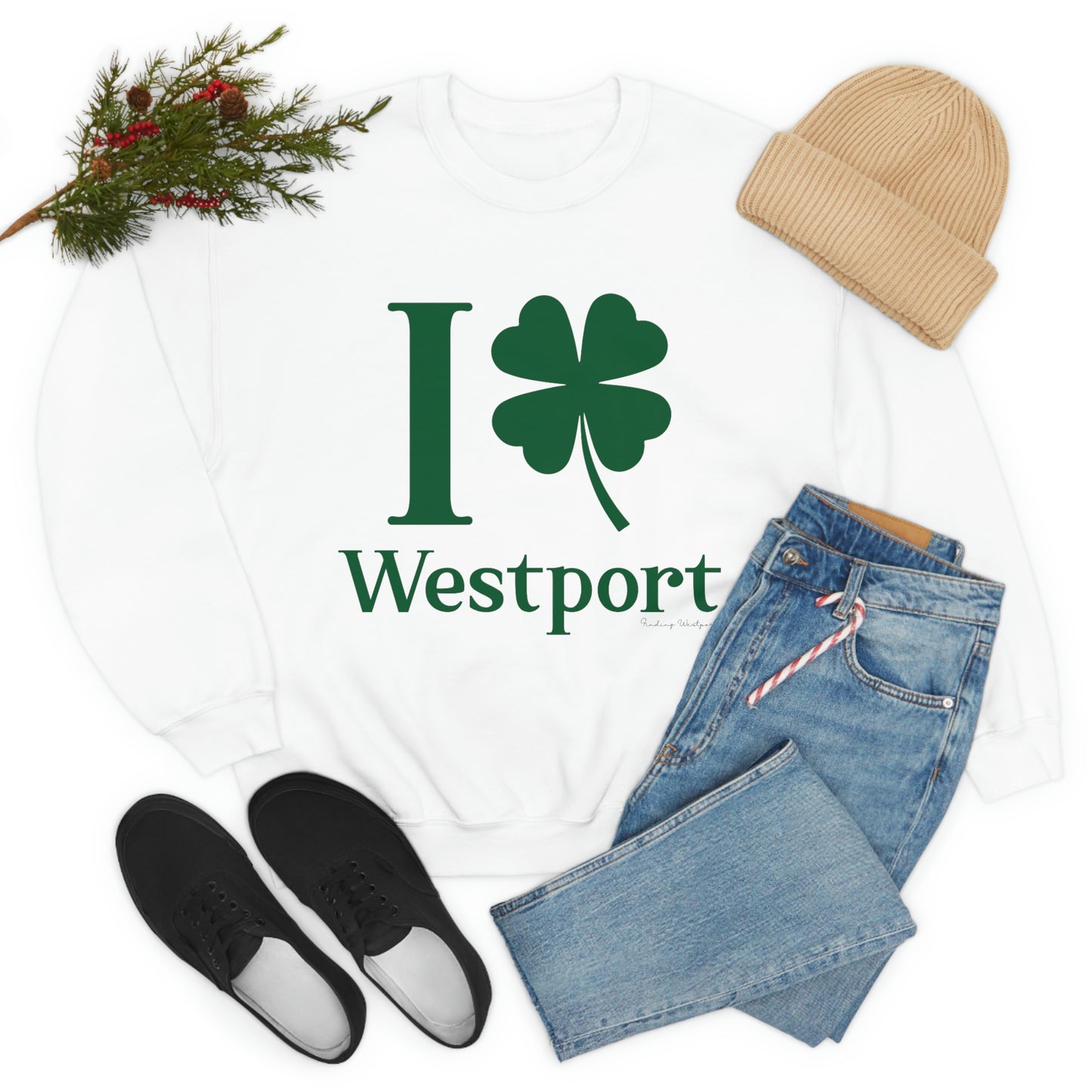 I Clover Westport (Green) Unisex Heavy Blend™ Crewneck Sweatshirt