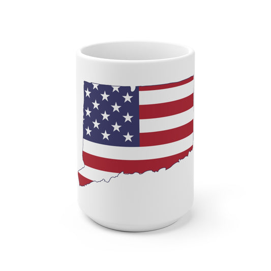 ct / connecticut american flag mug