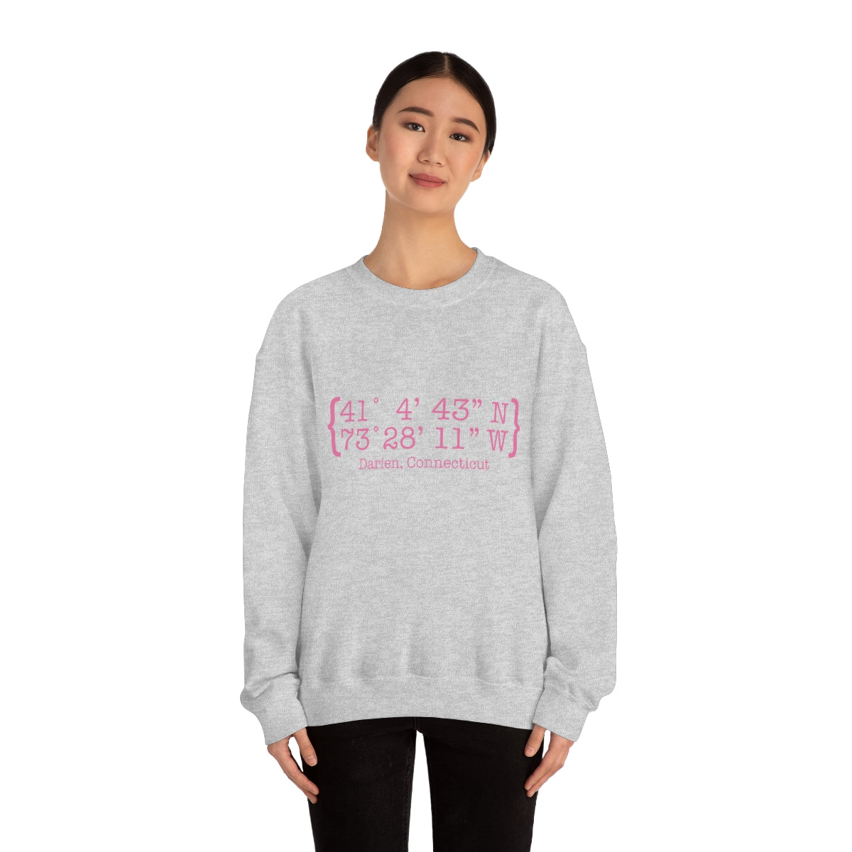 Darien Coordinates Unisex Heavy Blend™ Crewneck Sweatshirt