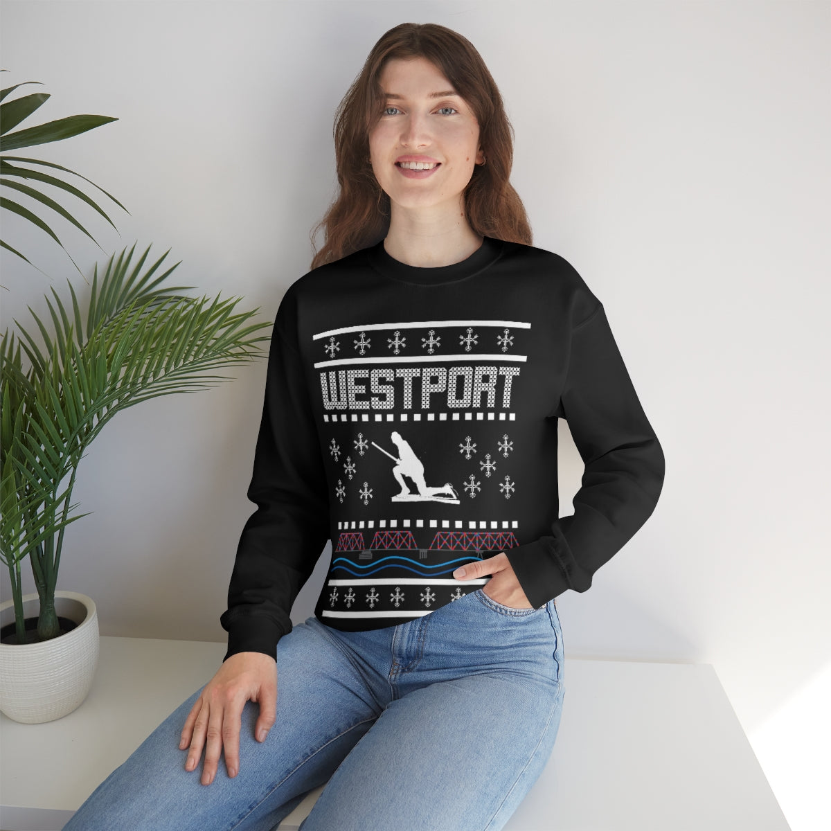 Westport Holiday Sweater Unisex Heavy Blend™ Crewneck Sweatshirt