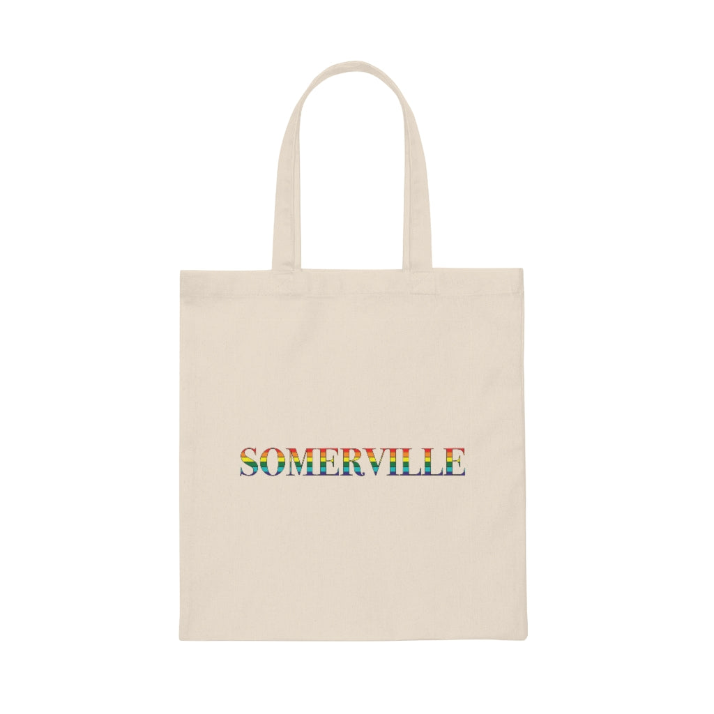 Somerville Rainbow Canvas Tote Bag