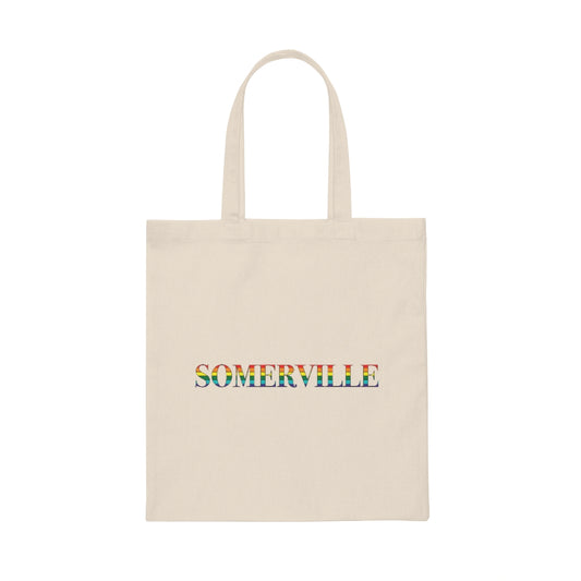 Somerville Rainbow Canvas Tote Bag