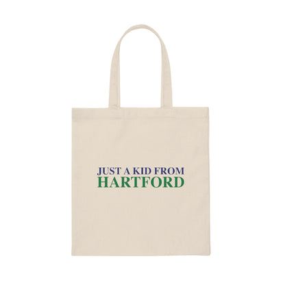 Just a kid from Hartford Canvas Tote Bag  Did you grow up in Hartford, Connecticut? Or know of someone who did? This collection is for someone who has those special Hartford memories.  Proceeds help grow Finding Connecticut's website and brand.   Click here to go back to our home page. 