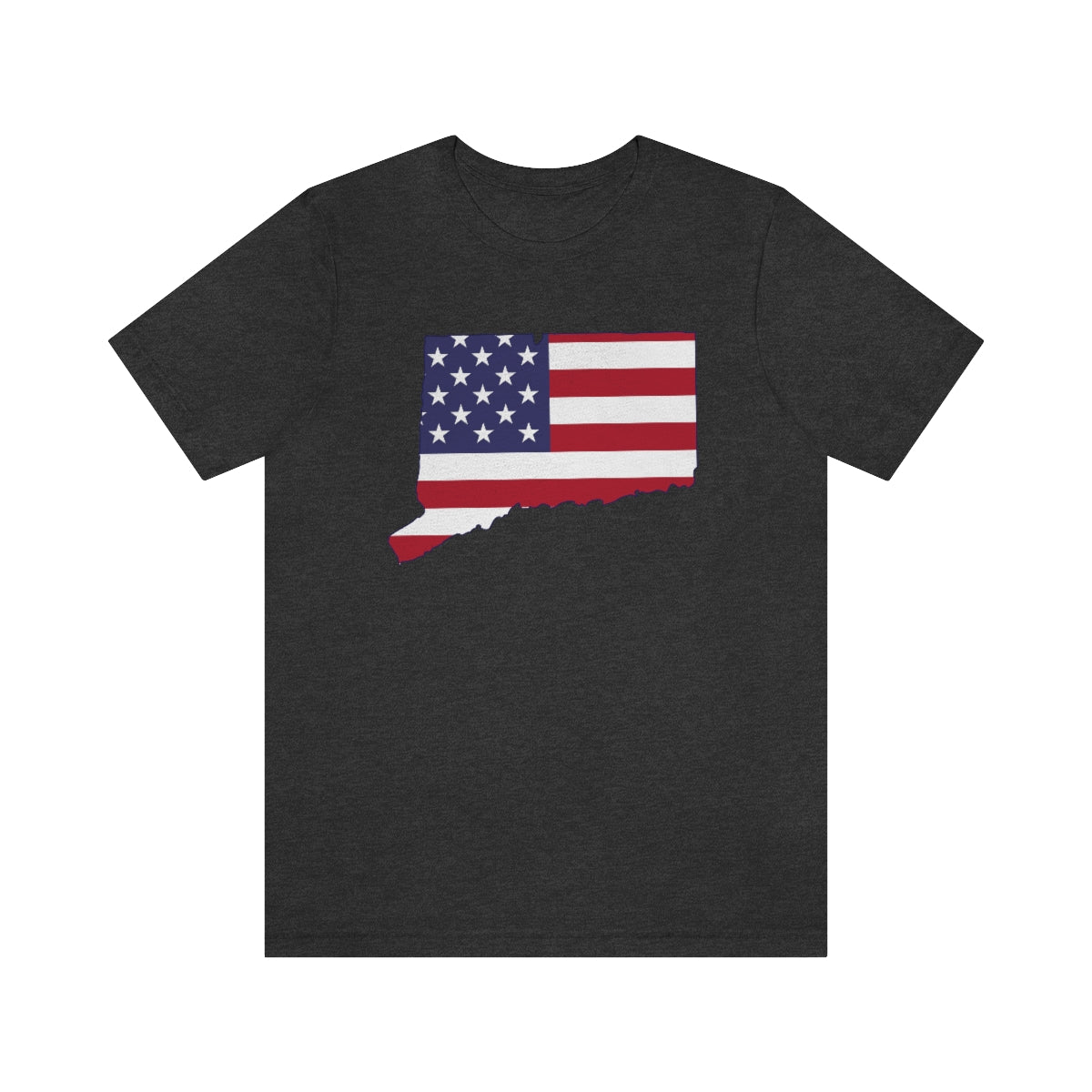 Connecticut American Flag Unisex Jersey Short Sleeve Tee