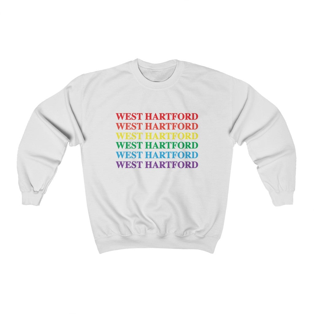 West Hartford Pride baseball tee.  West Hartford Connecticut tee shirts, hoodies sweatshirts, mugs, other apparel, home gifts, and souvenirs.  10% of the Proceeds of this collection will be donated to a Connecticut LGBTQ organization. Free USA shipping. 